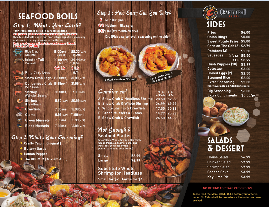 Menu Crafty Crab Coral Springs-2